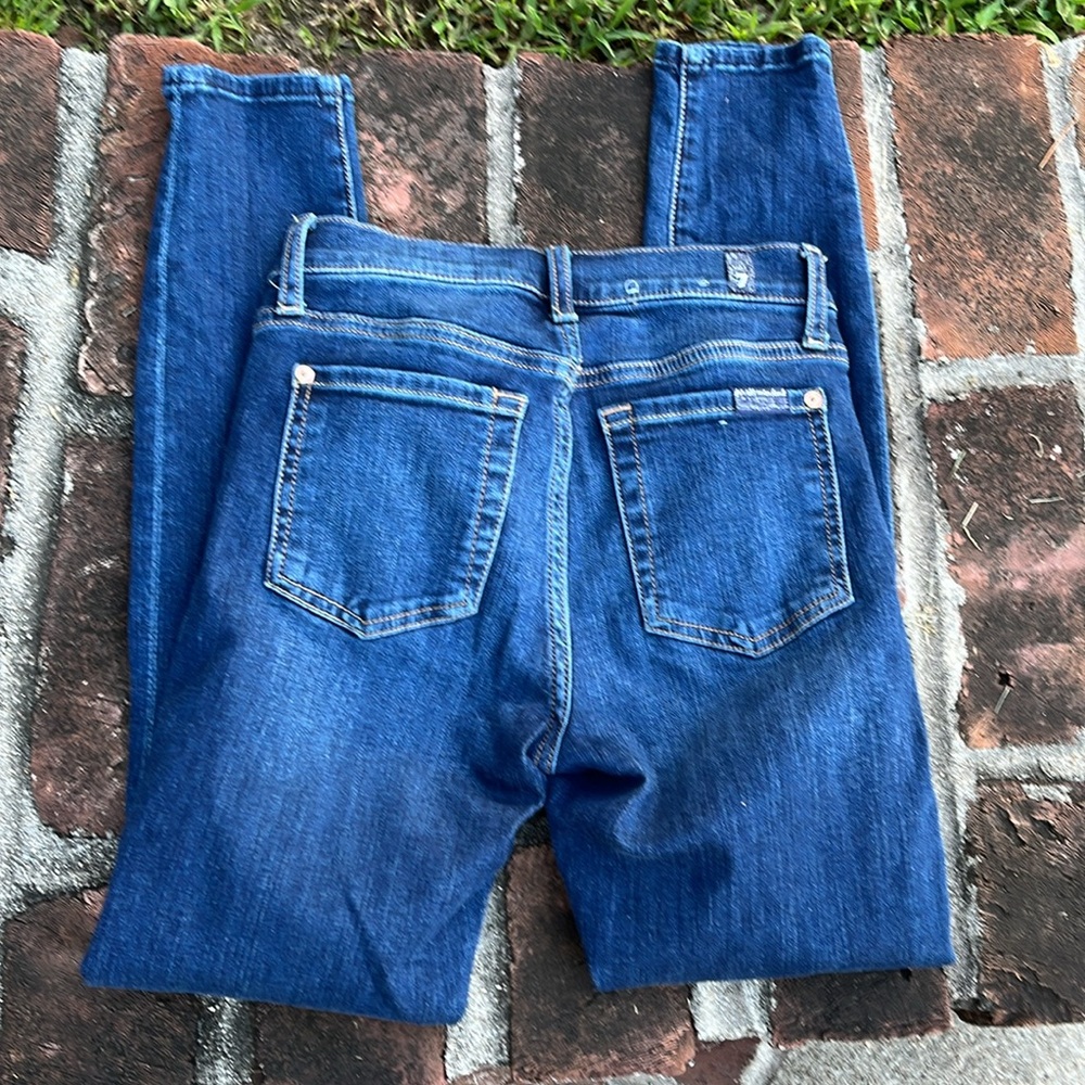 7 FAM "the ankle skinny" blue jeans size 25 - Picture 4 of 7
